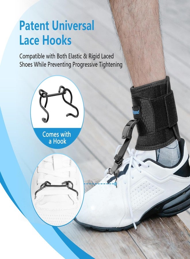 joingood AFO Foot Drop Brace for Walking, Upgraded Zinc Alloy Hook, Includes Eyelet Hook for Elastic Laces, Adjustable Drop Foot Support Brace Fits Left or Right Foot for Men & Women, L/XL - Image 5