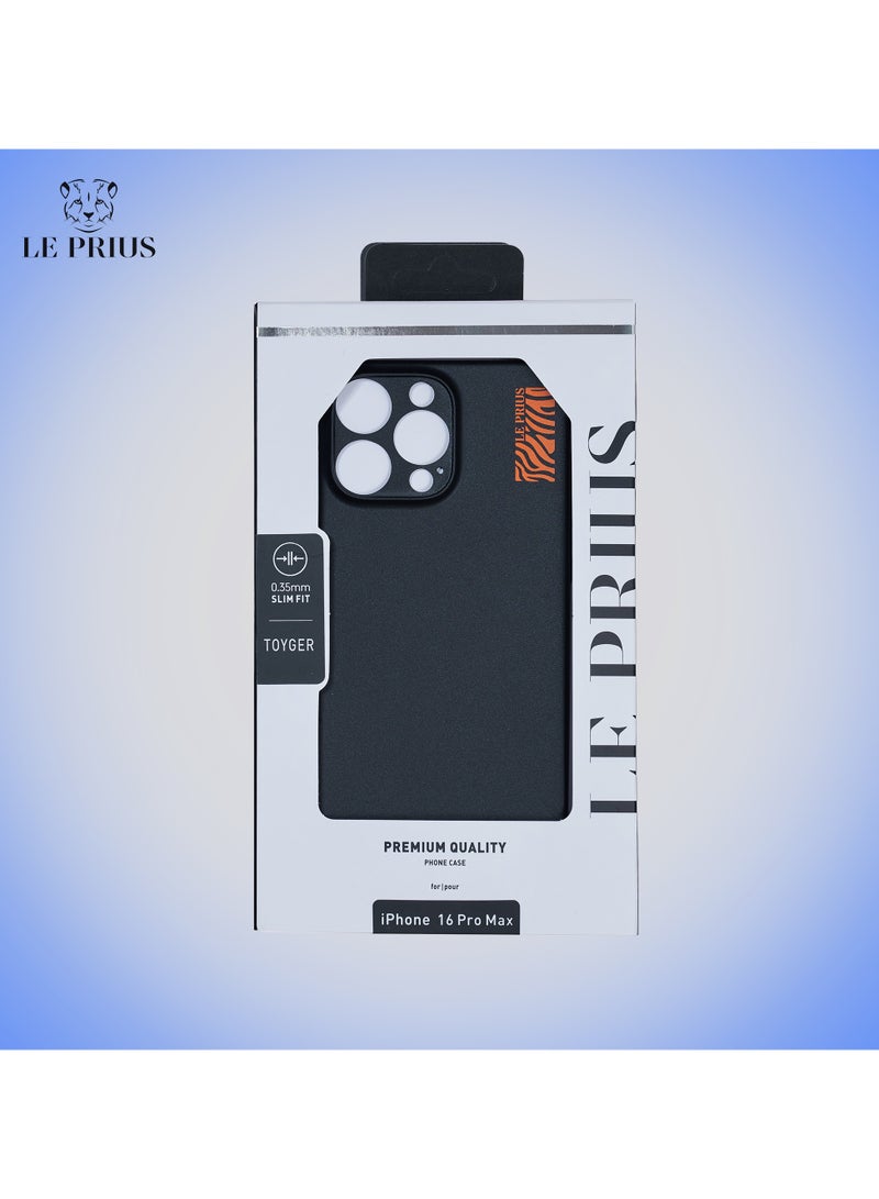 Le Prius Le Prius Toyger Series 0.35mm Slim Fit Premium Quality Protective Phone Case Compatible with iPhone 16 Pro, Ultra-Thin Full Shockproof Protection, Durable Cover, Perfect Precision Fit, Comfortable Grip, Stylish Premium Design for Men and Women - Black Orange  - Image 5
