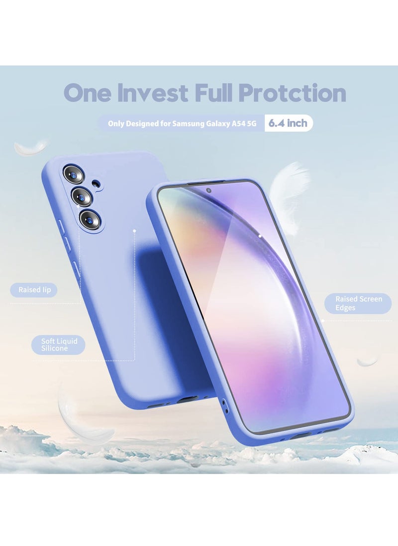 BORTONY - Galaxy A54 5G Case Shockproof Liquid Silicone Case Slim Soft Cover With Inside Soft Microfiber Lining Comaptible With Samsung Galaxy A54 5G - Image 1