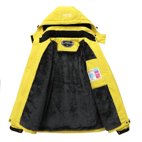 MOERDENG Women's Waterproof Ski Jacket Warm Winter Snow Coat Mountain Windbreaker Hooded Raincoat Jacket - Image 3