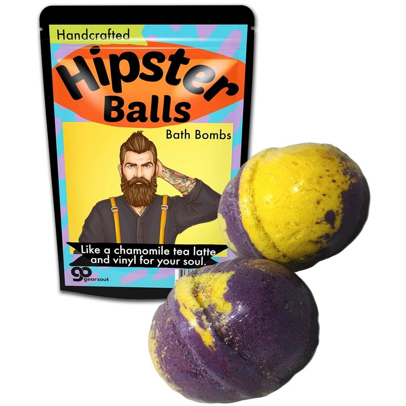 Hipster Balls  Cool Bath Bombs  Giant Handcrafted Fizzers  Stain Free  Huge  Good for the Soul
