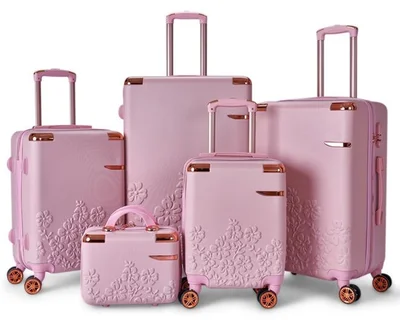 LIMRA Travel Bags Luggage set 5 pieces with a distinctive design from limra pink