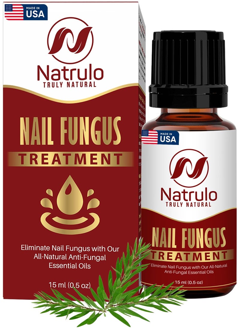 Natrulo Nail & Toenail Repair - Natural Nail Balm with Tea Tree Oil - 100% Pure Liquid Homeopathic Fighter Remedy - Restores Clear Healthy Nails, Made in USA - Image 1