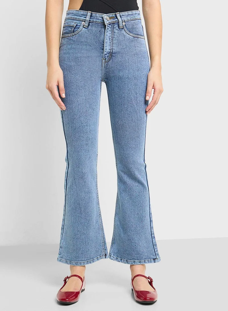 High Waist Flared Jeans