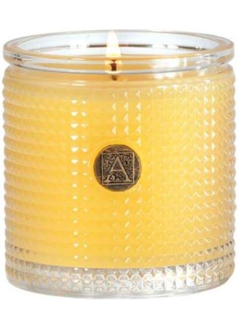 AROMATIQUE Aromatique Agave Pineapple Textured Glass Scented Jar Candle 