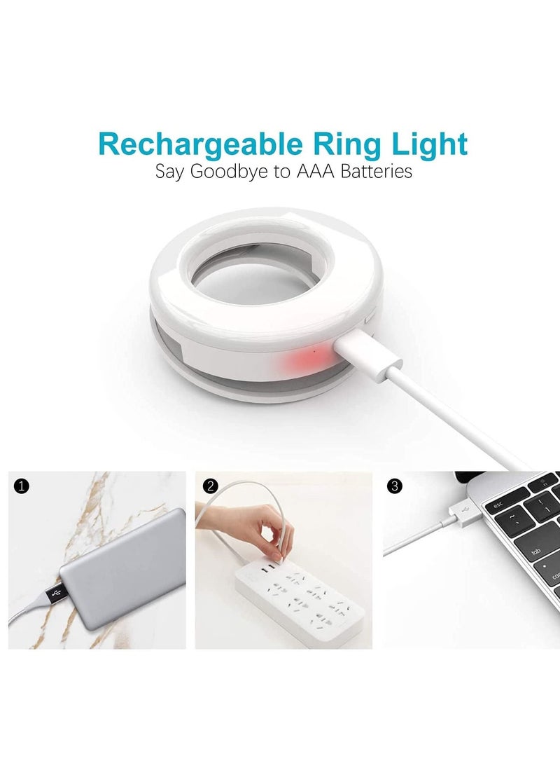 Generic Selfie Light Ring Lights LED Circle Light Cell Phone Laptop Camera Photography Video Lighting Clip On Rechargeable  - Image 3