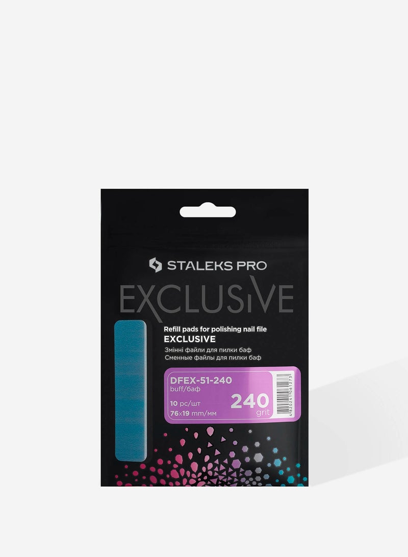 STALEKS PRO Disposable files for short nail file (buff on foam base) - EXCLUSIVE 51 | 240 grit (10 pcs) - Image 3