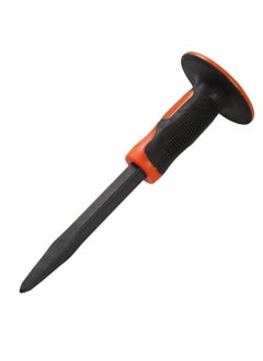 KSEIBI Pointed Cold Chisel Oct Shank Size 250x18mm Concrete Breaker Chisels with Bi-Material Hand Guard for Demolition, Carving, Cleaning, Breaking, Crushing of Concrete and Stones/Pointed/Spear Head.  - Image 1