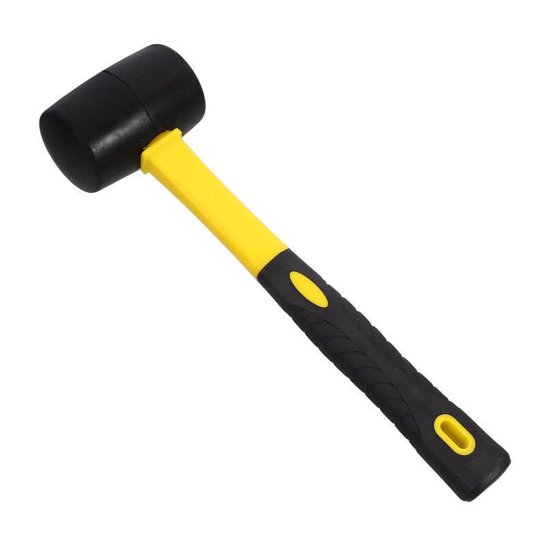 Compact Rubber Mallet Hammer Non Slip Dual Face Soft Handle - Image 2