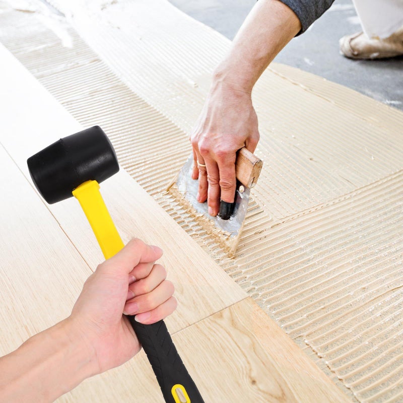 Compact Rubber Mallet Hammer Non Slip Dual Face Soft Handle - Image 5