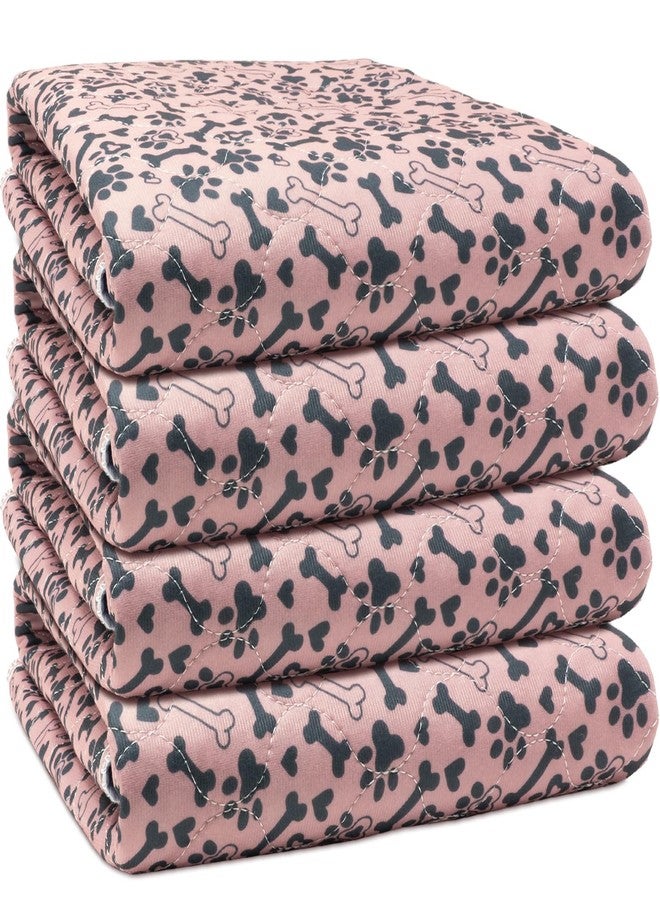 AMU Solutions Washable Pee Pads for Dogs Superior Reusable Puppy Pads Pet Training Pads - 100% Waterproof Dog Pee Pad Protects Against Urine Leakage Non-Slip Grip - Paws & Bones Print (36 x 41 (4 Pack)) - Image 1