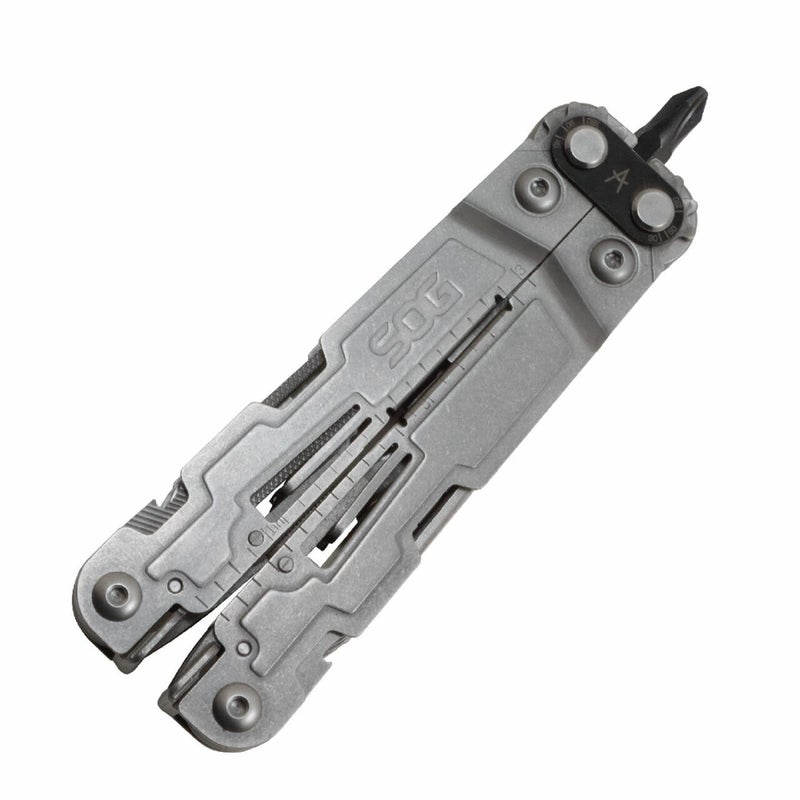 SOG SOG PowerAccess Well-Rounded One-Handed Lightweight Daily Pocketable Stainless Steel Multi-Tool for Backcountry 18 Tools, Stone Wash  - Image 2