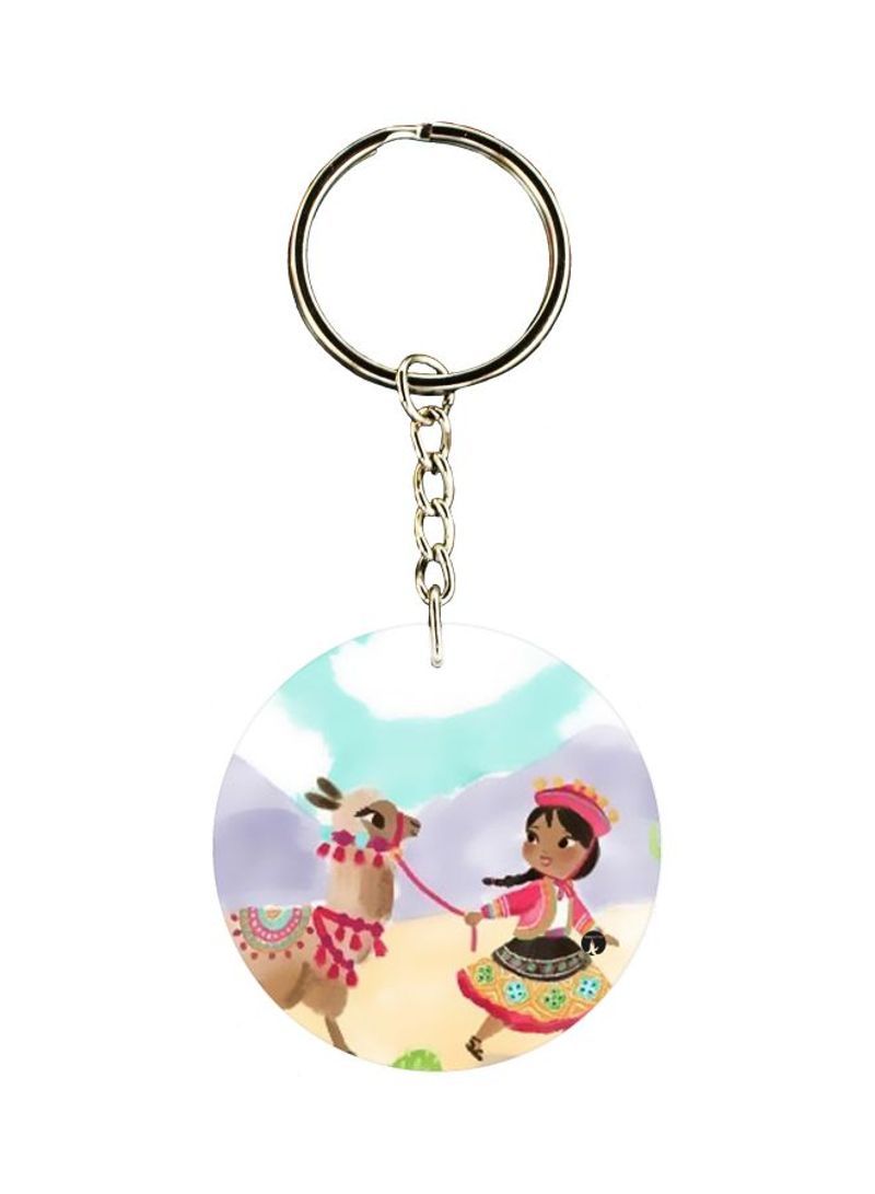 Cartoon Printed Keychain