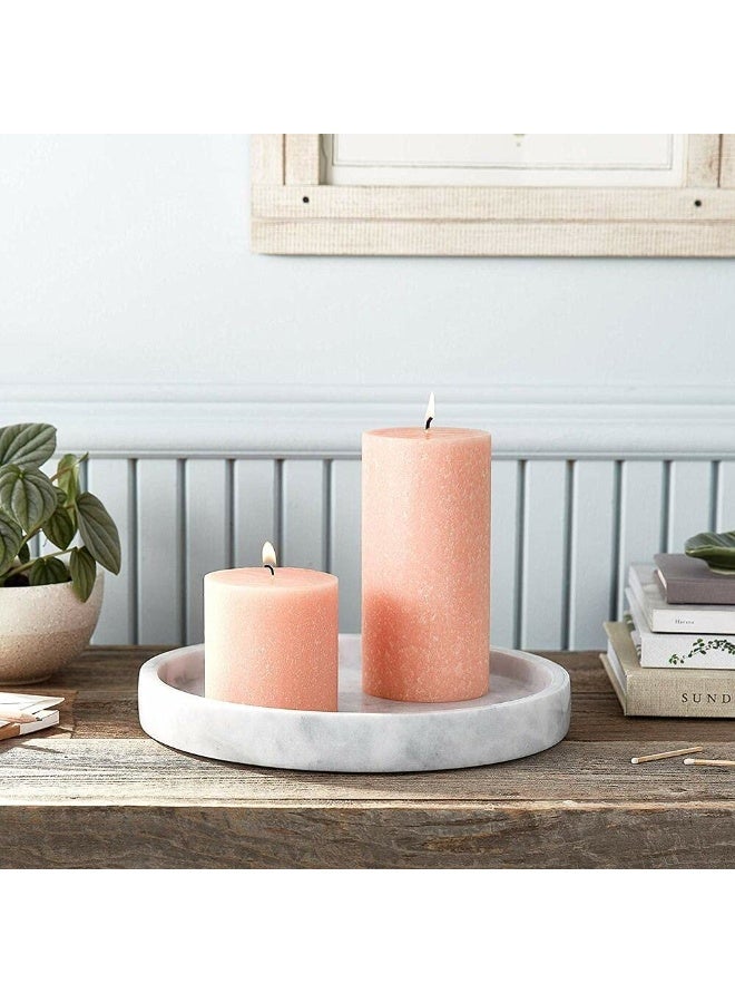 atorakushon® Smokeless and Dripless Scented Pillar Candles for Decoration Wedding Housewarming Gift Non-Toxic Ultra Clean Burn (Set of 2 Peach) - Image 2