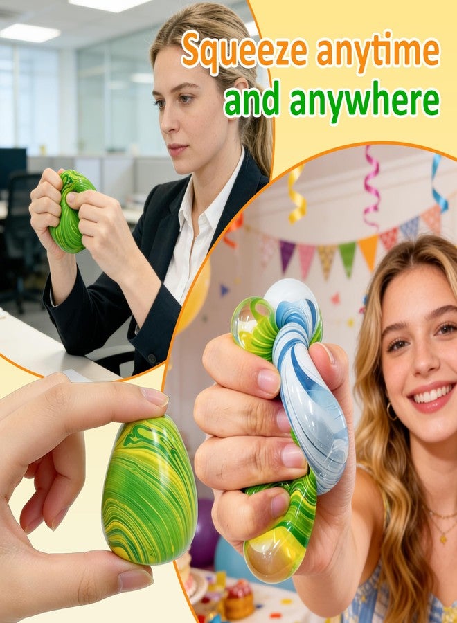 Gucbbaui Stress Eggs Fidget Toys, Squishy Egg Suga Toys for Kids & Adults, Sensory Stretchy Squeeze Stress Relief Balls for Anxiety, Squeeze Balls for Desk Toy, Birthday Gifts Party Favors, Classroom Prizes - Image 2