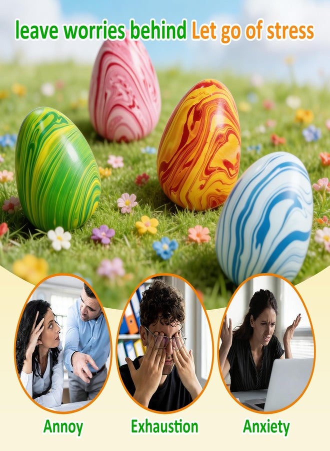 Gucbbaui Stress Eggs Fidget Toys, Squishy Egg Suga Toys for Kids & Adults, Sensory Stretchy Squeeze Stress Relief Balls for Anxiety, Squeeze Balls for Desk Toy, Birthday Gifts Party Favors, Classroom Prizes - Image 4