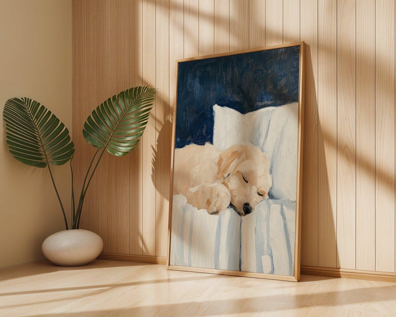 TNESSENTIAL Cockapoo Wall Art Print – Peaceful Cockapoo Dog Poster, Neutral Home Decor, Dog Lover Gift, Cute Pet Illustration for Living Room - Image 2