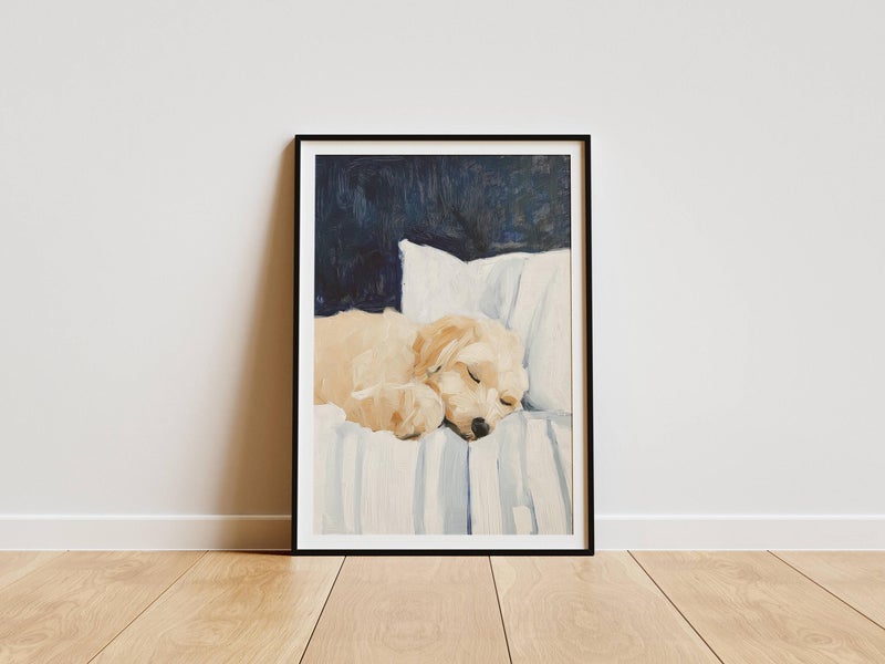 TNESSENTIAL Cockapoo Wall Art Print – Peaceful Cockapoo Dog Poster, Neutral Home Decor, Dog Lover Gift, Cute Pet Illustration for Living Room - Image 3