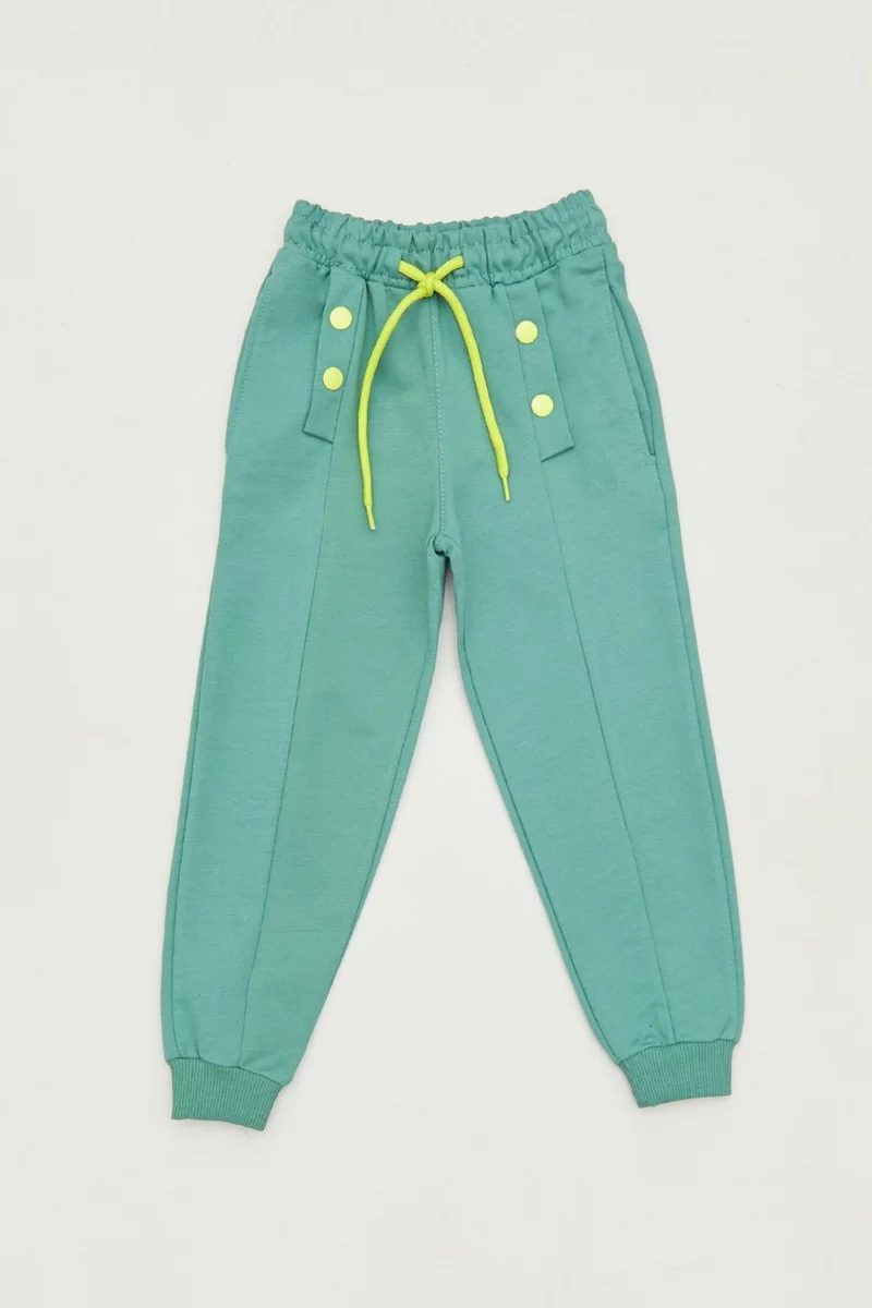 FullaModa Button Detailed Jogger Girl's Sweatpants