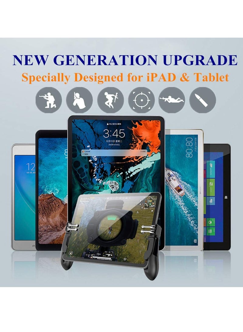 Beauenty PUBG Controller for Tablet 4 Triggers 【6 Finger Operation】 Sensitive Shoot Aim Trigger Gamepad Grip, Support 9.7-12.9 inch iPad  Tablet - Image 2