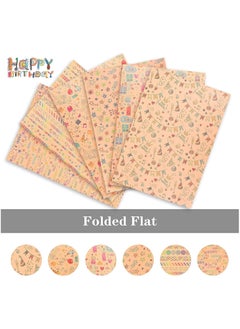 Generic Gift Wrapping Paper, 6 Sheets Gift Wrap for Birthday, Holiday, Wedding, Party, Kids Gift Wrapping, Kraft Paper Roll, Holiday Gift Wrapping Paper DIY Set, Size 70cmX50cm, 6 Sheets  - Image 5