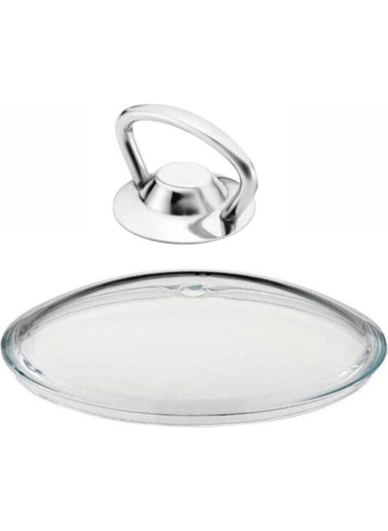 Casa Milano 22 cm Pyrex Glass Cover & Metal Top 