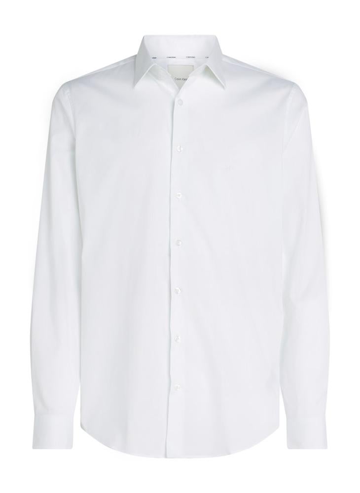 CALVIN KLEIN - Regular Fit Stretch Cotton Poplin Shirt - Image 1