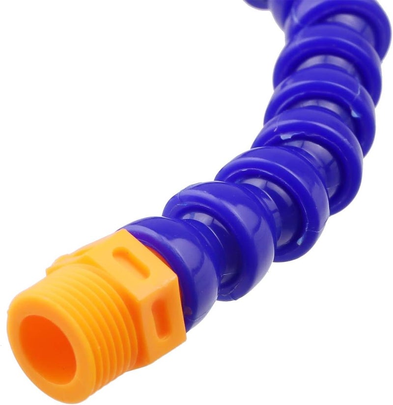 TOPPROS Pack of 10 Round Nozzle 1/4PT Flexible Oil Coolant Pipe Hose Blue Orange - Image 4