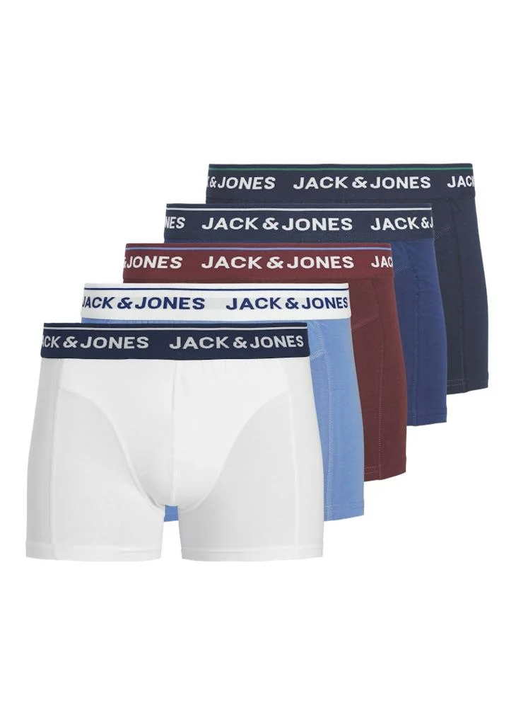 JACK & JONES 5 Pack Of Logo Band Trunks