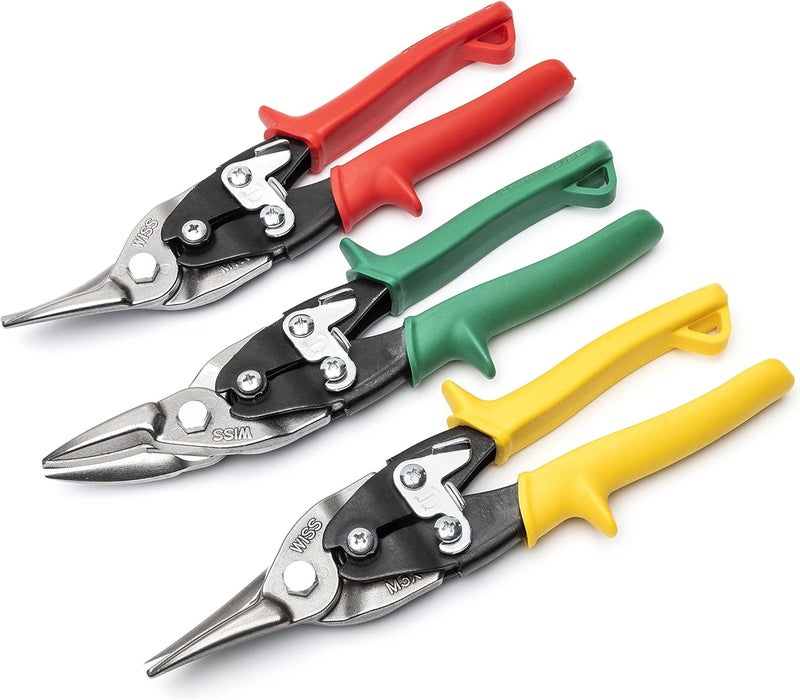 Wiss Crescent 3 Piece MetalMaster Compound Action Aviation Snip Set - M123R - Image 1