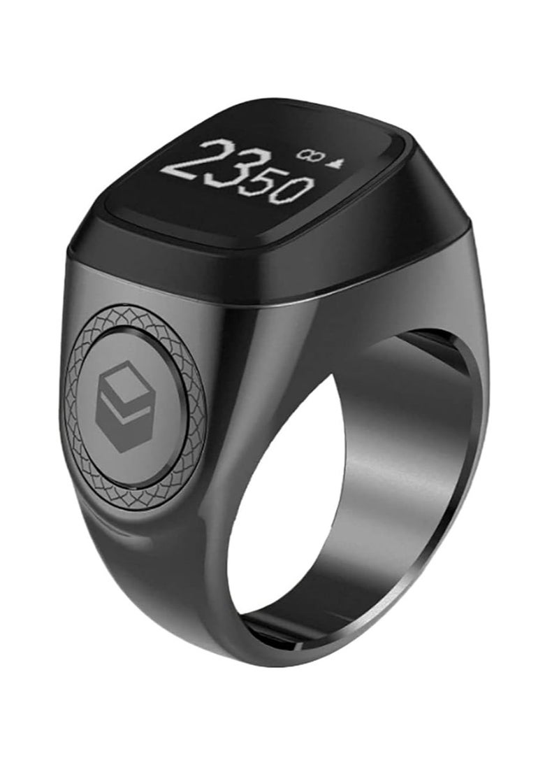 iQIBLA Smart Tasbih Zikr Lite Ring Black Grey 22MM - Image 1
