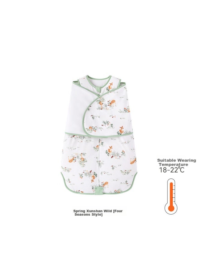 Yeehoo Anti-startle Sleeping Bag For All Seasons, 5a Antibacterial Newborn Swaddle, Spring Xunshan Wild, Recommended For 52-73cm - Image 1