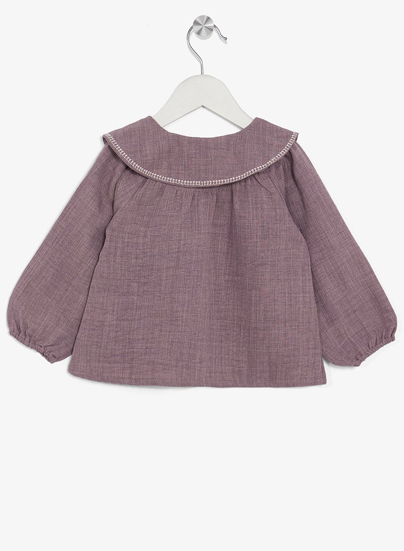 ريبلز مع نمشي طقم بناتي قطعتين مطرز - Image 3