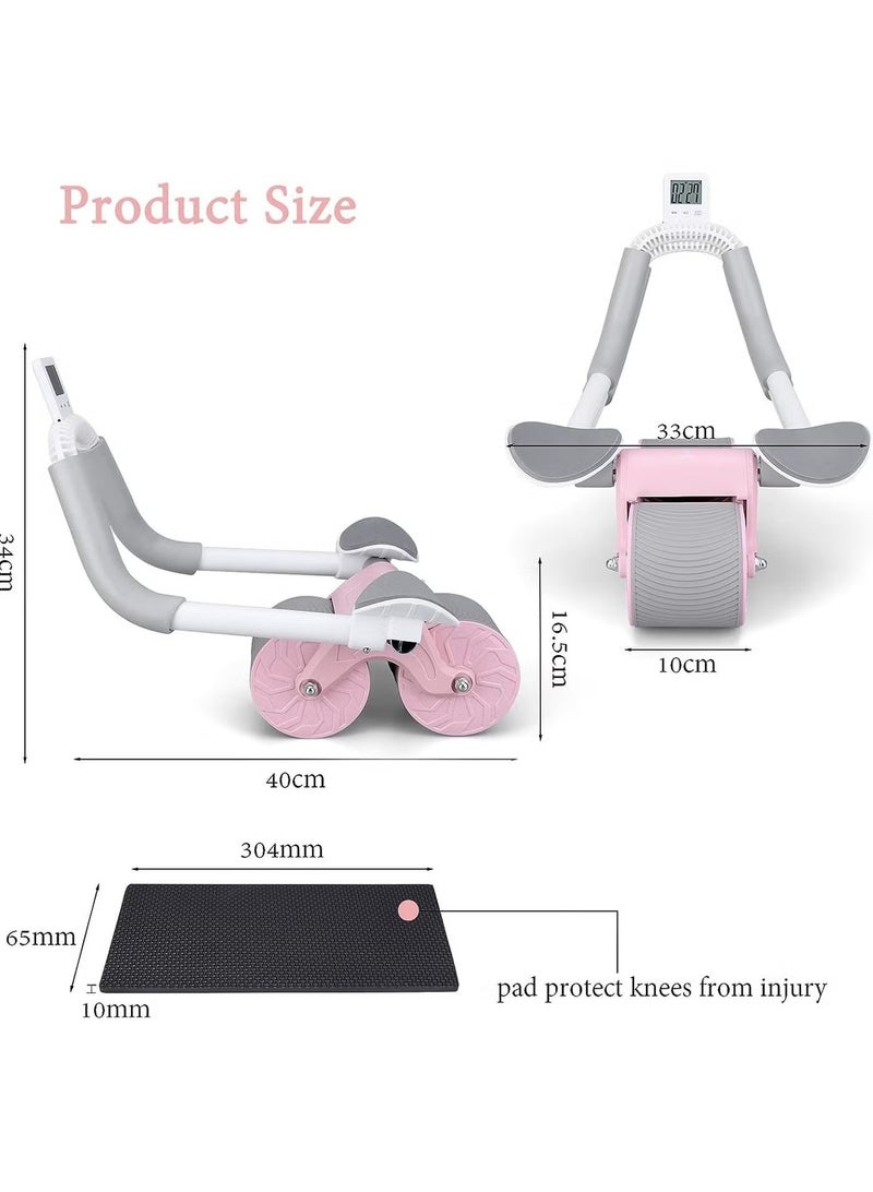 Spark and shop Automatic Rebound Healthy Abdomen Exercise Roller Wheel with Elbow Support and Timer Multicolour - Image 2