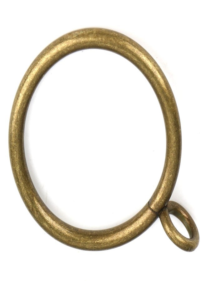 Hanitronic Antique Brass Curtain Rings with Eyelets for Up to 3/4-inch Curtain Rods (Set of 30 PCS Curtain Rings) (1 inch Inner Diameter) - Image 1