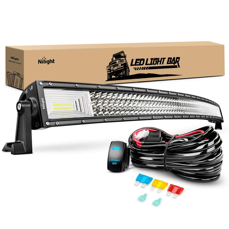 Nilight نيلايت ZH408 52 إنش 783 واط مصباح LED بار مع تصميم ثلاثي الصفوف مع شعاع مركب 78000 لومن مع مجموعة أسلاك مفاتيح روك 12AWG 12 فولت 5 دبابيس مقاومة للماء - Image 2