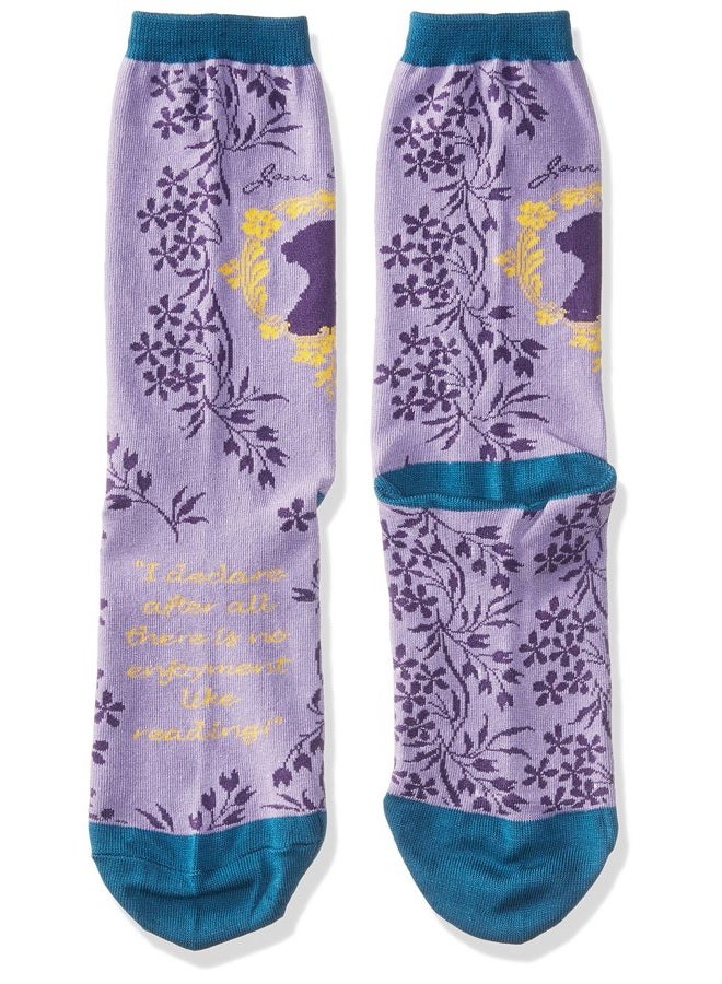 Socksmith Women's Jane Austin Socks, Purple (Lavender Lavender), One (Size: U.S. 5-10.5) - Image 2