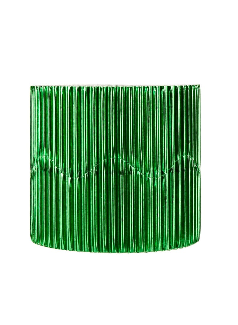 Maxi 1-Piece Corrugated Scalloped Borderette Border For School Displays, Classroom Decorations and Bulletin Boards Tape Metallic Green - Image 2