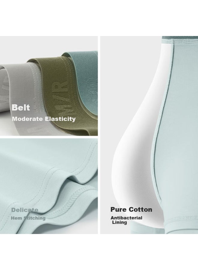 Semir Men's Modal Cotton Antibacterial Seamless Boxer Briefs Ice Silk Breathable 3-pack 4XL - Image 2