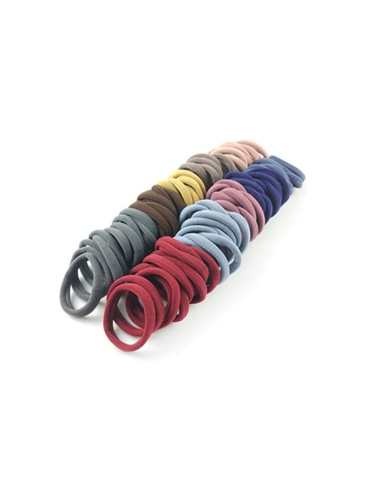 STAR BEJA 100 thick hair ties for women black and colored ponytail holders for women men and girls (Multicolor) - Image 2