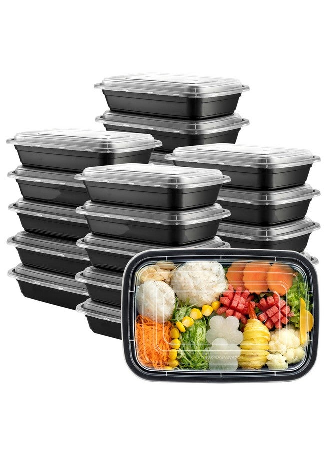Comfy Package [28 oz - 50 Count 1 Compartment Meal Prep Containers Reusable - Microwaveable, Dishwasher and Freezer Safe, BPA-Free, Portion Control and Convenience Food Storage with Lids, Stackable - Image 1