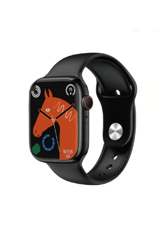 FEIDA Smart Watch Waterproof Fitness Watch, Bluetooth Calling, Men's Watch, Heart Rate Monitor with Black Strap - Black - Image 1