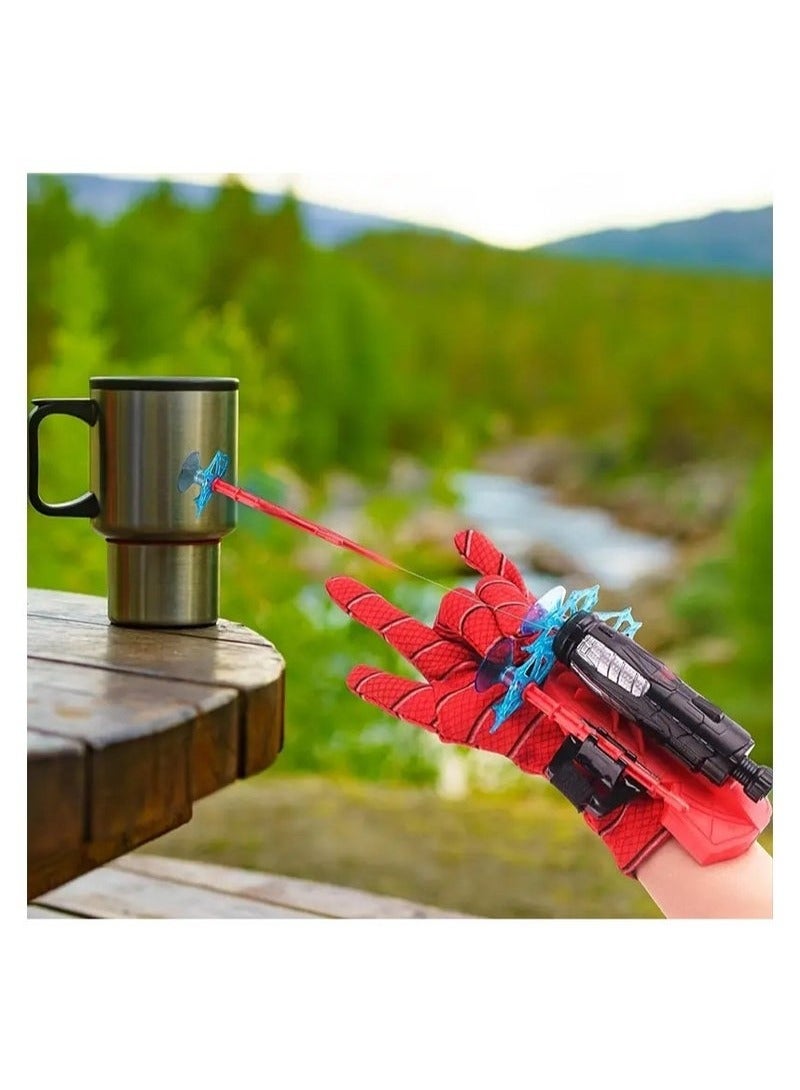 JAKTK 10 Bullets Spider Gloves Humanoid Web Launcher Children's Wrist Launcher Toy Launcher Spider Children's Role Playing Gloves Hero Launcher Wrist Toy Set - Image 5
