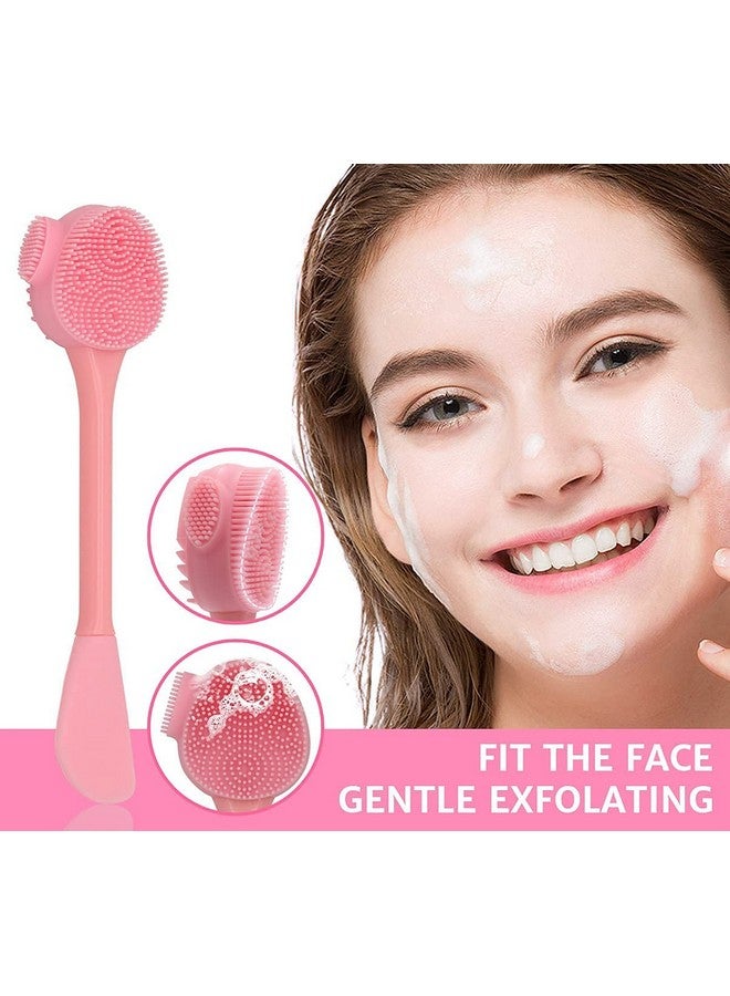 Bhavyam 2 in 1 multipurpose silicone face cleansing brush for applying face pack Pore Cleansing Blackhead Removing face cleaning brush for women girls(multicolour) (1) - Image 4