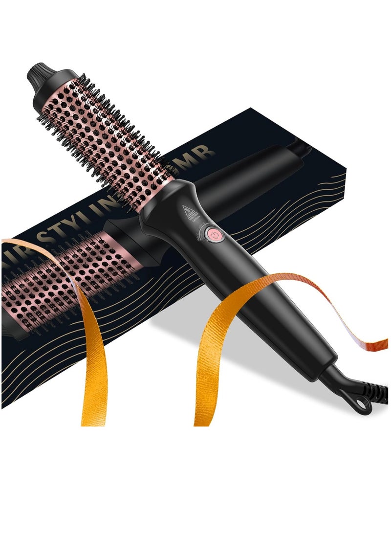 دوشر - فرشاة حرارية 32mm، فرشاة تمويج الشعر من السيراميك والتورمالين، مشط لزيادة كثافة الشعر، تسخين سريع، جهد مزدوج - Image 1