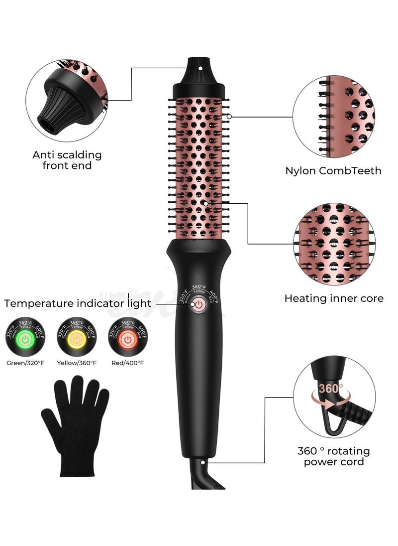 دوشر - فرشاة حرارية 32mm، فرشاة تمويج الشعر من السيراميك والتورمالين، مشط لزيادة كثافة الشعر، تسخين سريع، جهد مزدوج - Image 1