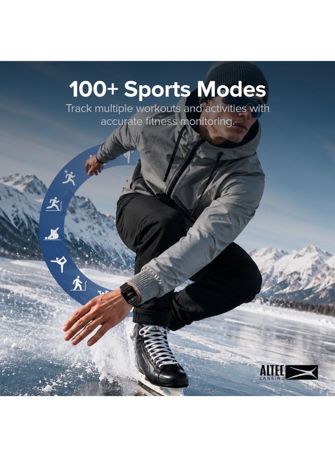 Altec Lansing Phoenix Smartwatch, 1.85” AMOLED Display, Bluetooth Calling & Alexa Built-in, 100+ Sports Modes, IP68 Waterproof, Black - Image 5