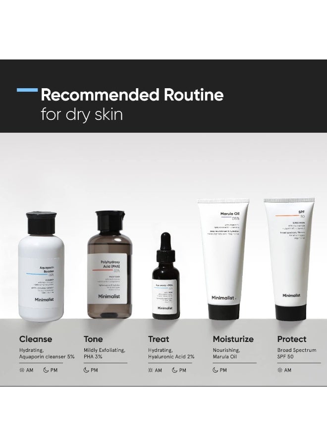 Minimalist 5% Aquaporin Booster | Hydrating Face Wash For Dry Skin with Hyaluronic Acid | Sulphate Free | Non-drying Cleanser | For Women & Men (100 ml) - Image 5