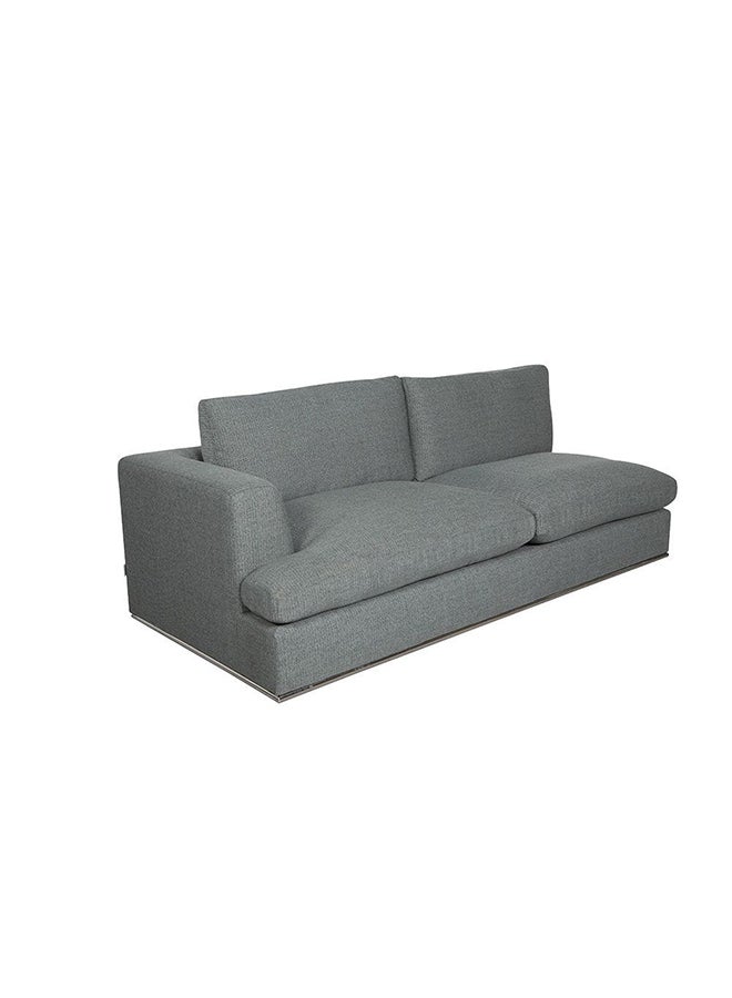 DANUBE HOME Paddington 2 Seater Left Arm Fabric Modular Sofa Modern Design Two Seat Sofas Comfortable Living Room Furniture L 221 x W 103 x H 66 cm Teal Green  - Image 2
