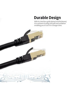 Generic Cat8 Ethernet Cable High Speed Network Cable 40Gbps 2000Mhz/ Shielded Twisted Pair/ Gold Plated RJ45 Interface Black 15m  - Image 4